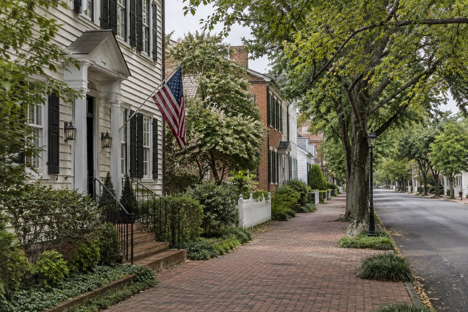 A Fredericksburg residential street, illustrative